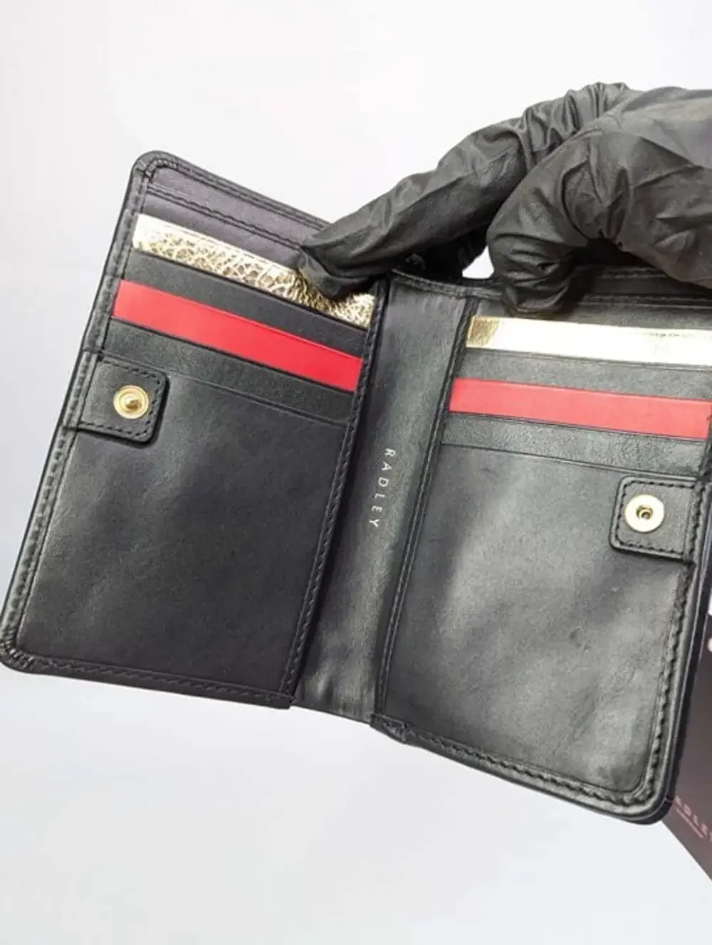 Radley London Christmas Is Calling Medium Bifold Wallet Black (MSRP $98)